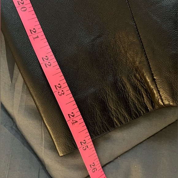 GENUINE LEATHER Brown MARGARET GODFREY Women's Vintage 3-Button Jacket. Size: XL - Picture 11 of 13